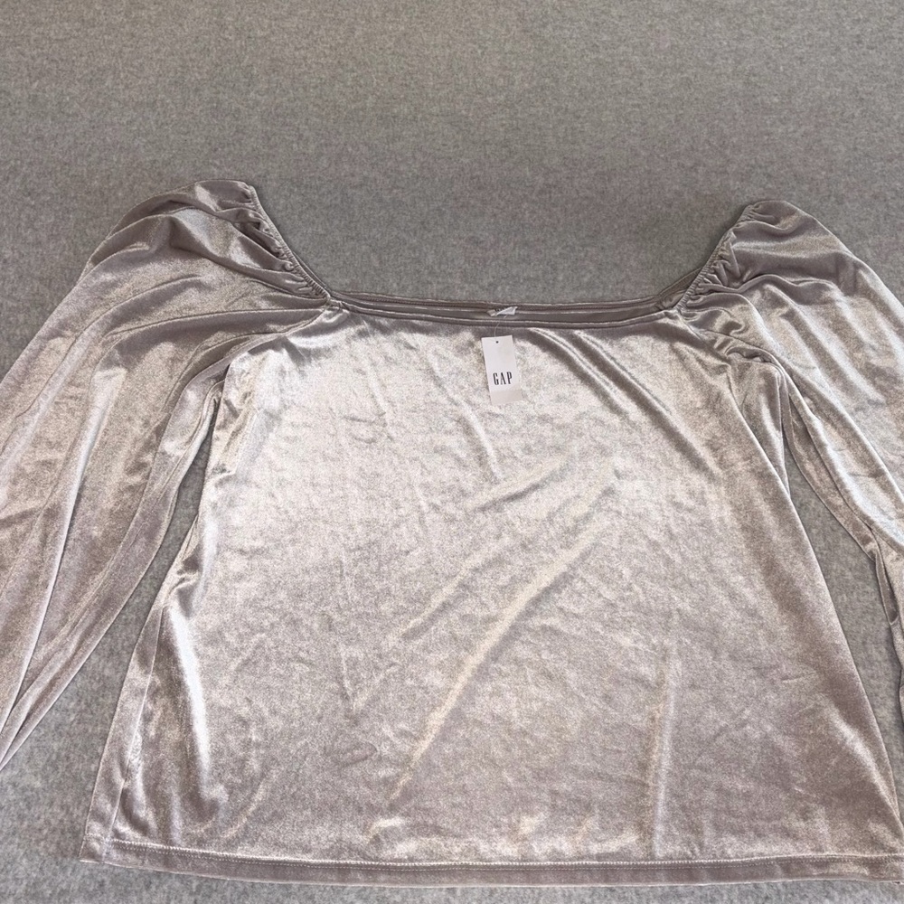 GAP Women's Shimmering Silver Blouse